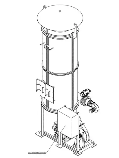 dibujo de antorcha de biogas